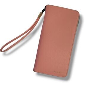 KQueenStar Blush Pink & Seafoam Green Wallet Wristlet Strap with Zipper